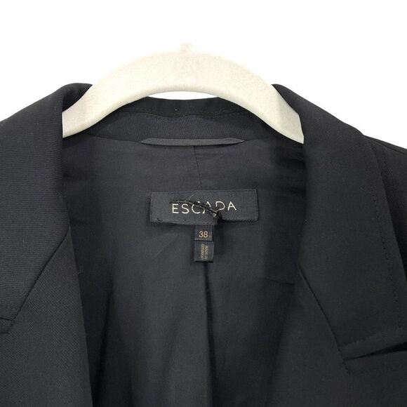 Escada wool blend black single button blazer Sz 38‎ Medium - Picture 5 of 12